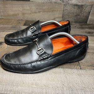Peter Millar Shoes Horse Bit Black Leather Driver Loafers Mens 10.5 MC00F 40